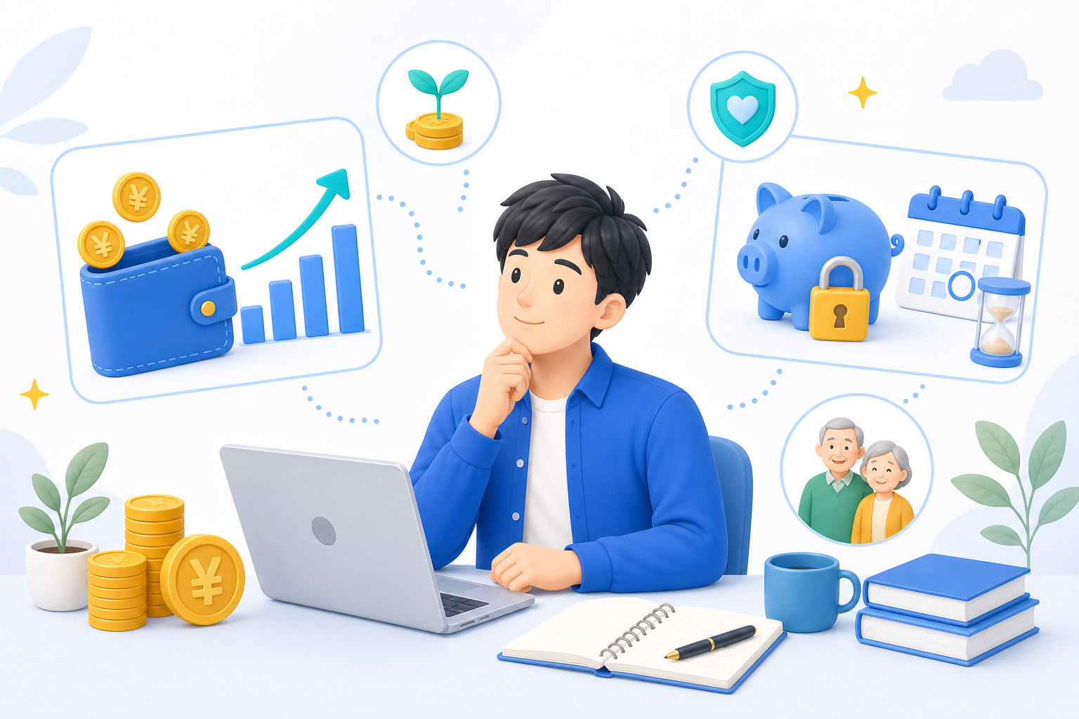 新NISAとiDeCoの違い【最初に表で押さえる】のイメージ図