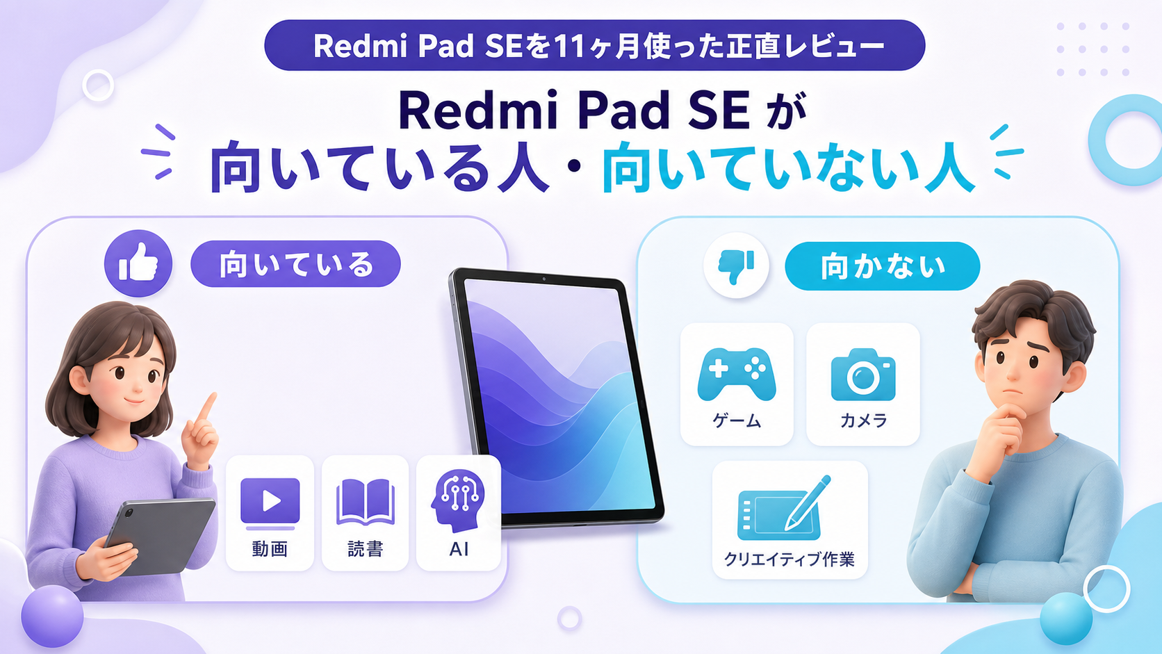 Redmi Pad SEを使う社会人のシーン